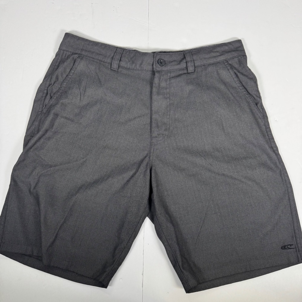 O'Neill Hybrid Walkshorts Mens 34 Gray Heathered Stretch Chino Style Surf Skate